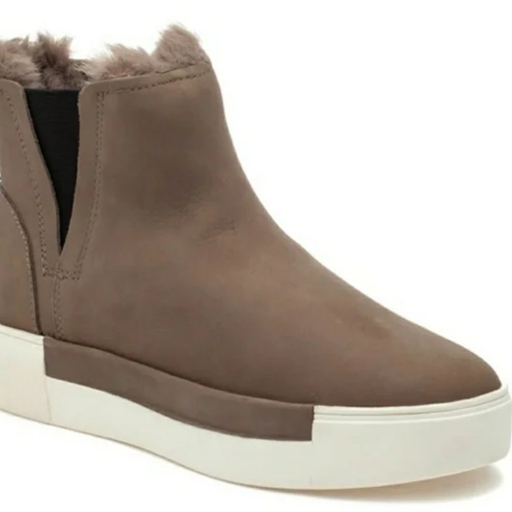 J/SLIDES Brown Ankle Boots with White Sole